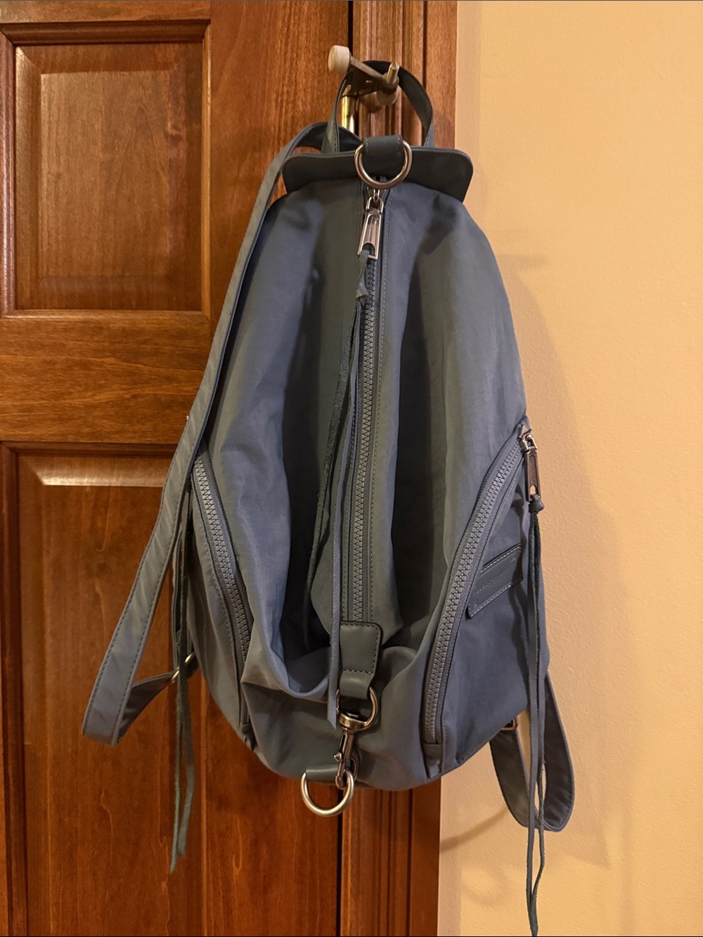 Rebecca Minkoff Medium Nylon Backpack Dusty Blue Color
